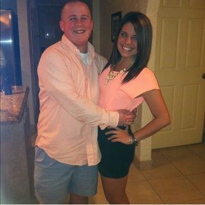 American eagle peach blouse with semi-open back